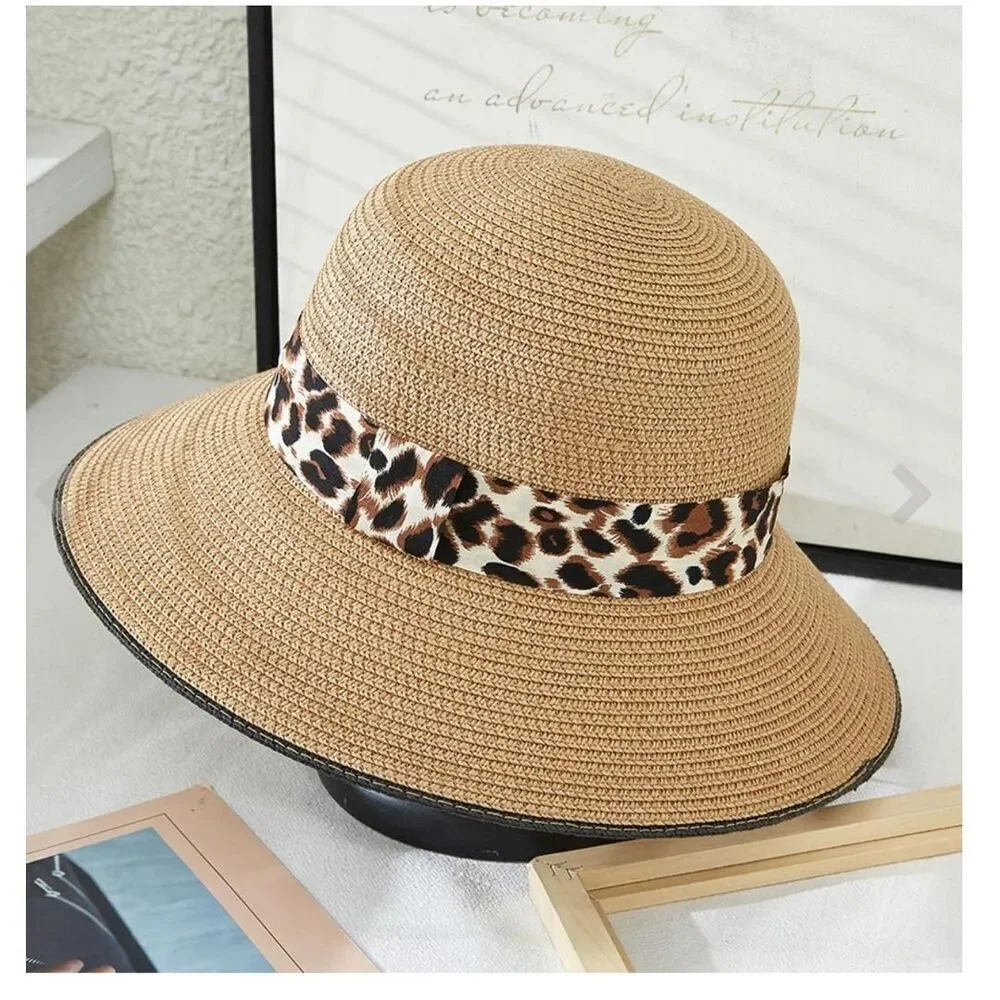 NWT Leopard trimmed Bowler hat